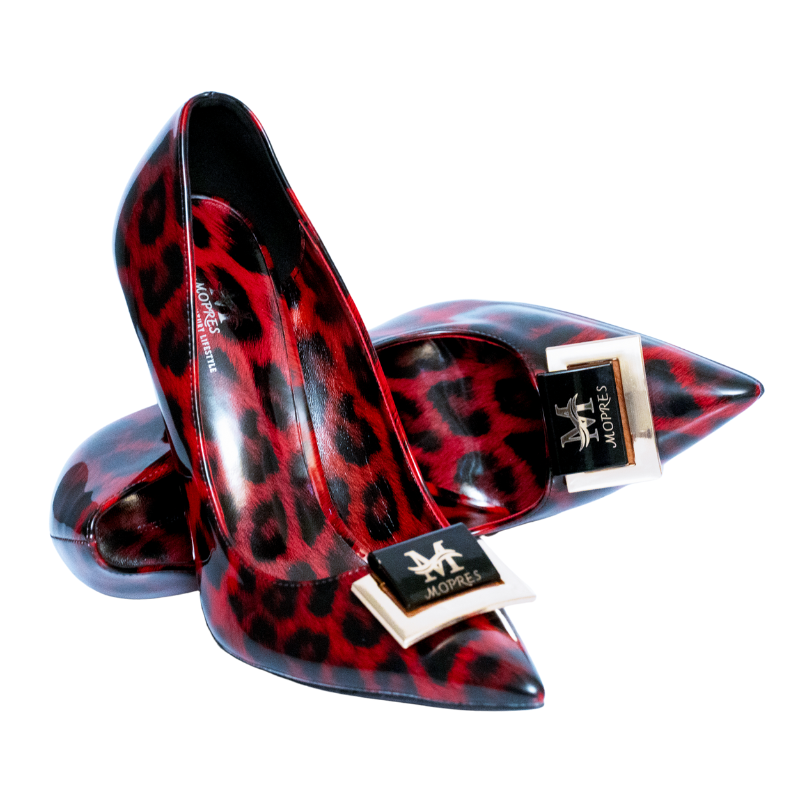 Red Leopard Pumps - Image 1